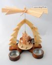 Kerzenkarussell Teelicht Pyramide aus Holz für...
