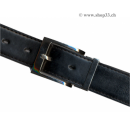 Ledergurt 135cm schwarz, Dornschnalle (f....