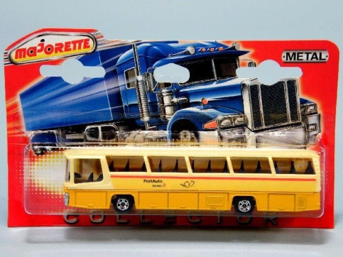 Schweizer PTT-Bus, 13,5 cm, aus Spritzguss, auf Blister