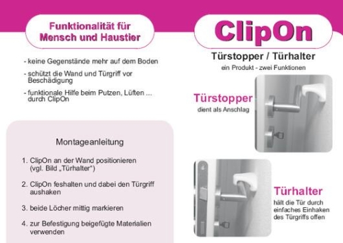 ClipOn Türstopper / Türhalter 