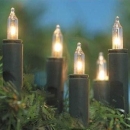 Lichterkette 100 Kerzen für Aussen und Innen - klare Kerzen