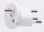 FIX ADAPTER - T12 weiss - 3-poliger Übergangsstecker mit Erdstift - von Deutschen SCHUKO CEE7/7 - zum Schweizer- Standard Typ 12