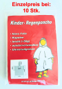 Kinder - Regenponcho, Taschenformat klar transparent...