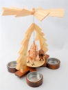 Kerzenkarussell Teelicht Pyramide aus Holz für Teelichter (Teelichter nicht im Lieferumfang)