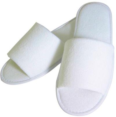 Velours - Schuhe, Hausschuhe, Frottee - Slipper Einheitsgrösse (L 29cm) C, offene Brücke.  Hotelslipper   "PREISWERT PLUS"